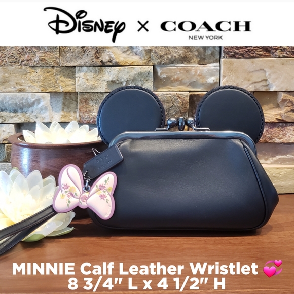 Coach Handbags - *SALE* NEW Coach x MINNIE Leather Wristlet